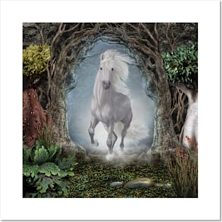 Wonderful white unicorn Posters and Art